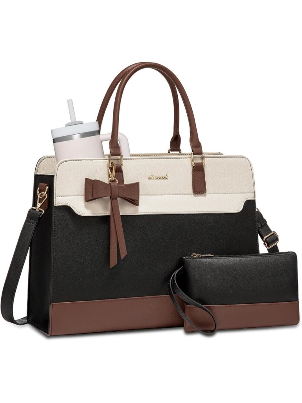Stylish Waterproof Laptop Tote Bag for Women, Large Work Handbag & Briefcase